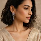 Mayura Devi Oxidised Danglers