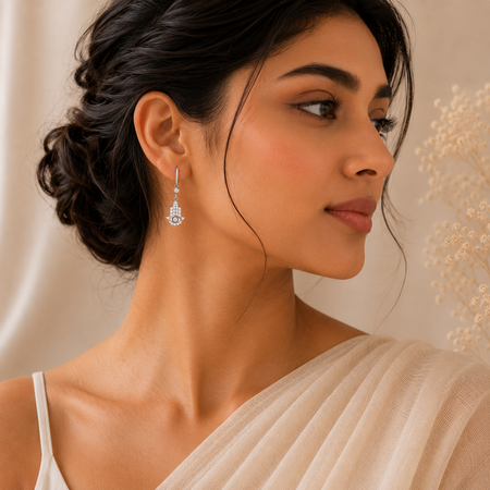 Hamsa hand earrings