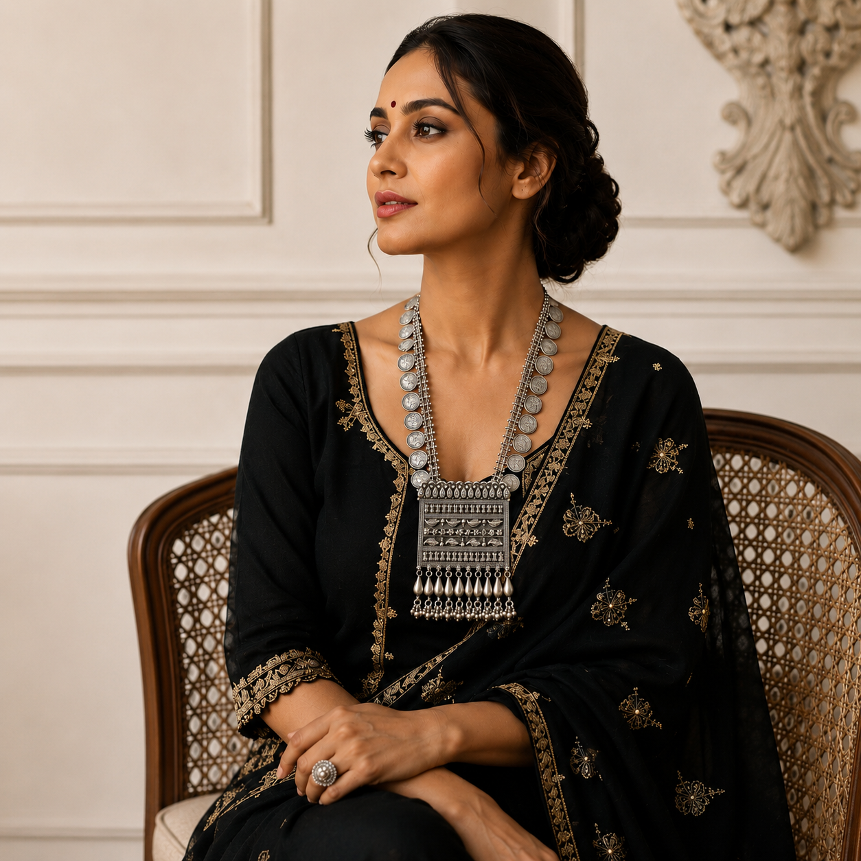 Maharani Virasat Temple Necklace Set