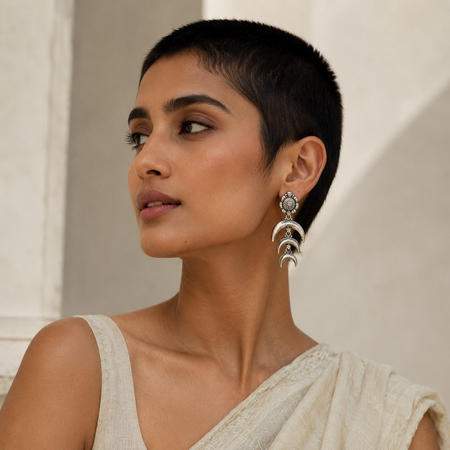 Triveni Moon Earrings