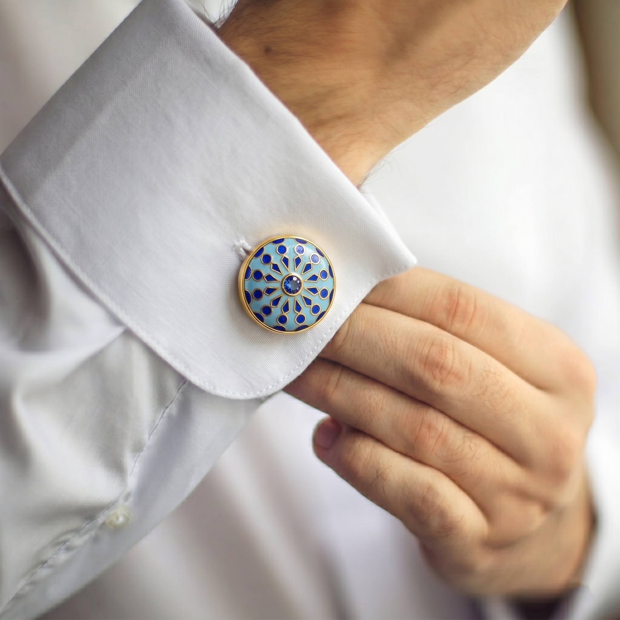 Azure Mandala Cufflinks