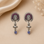 Mayura Devi Oxidised Danglers