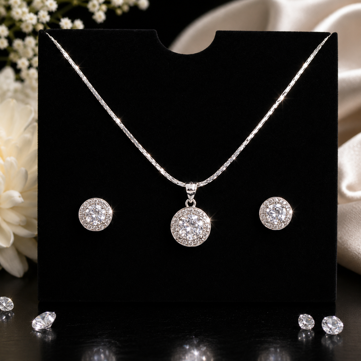 Starlight Halo Pendant Set