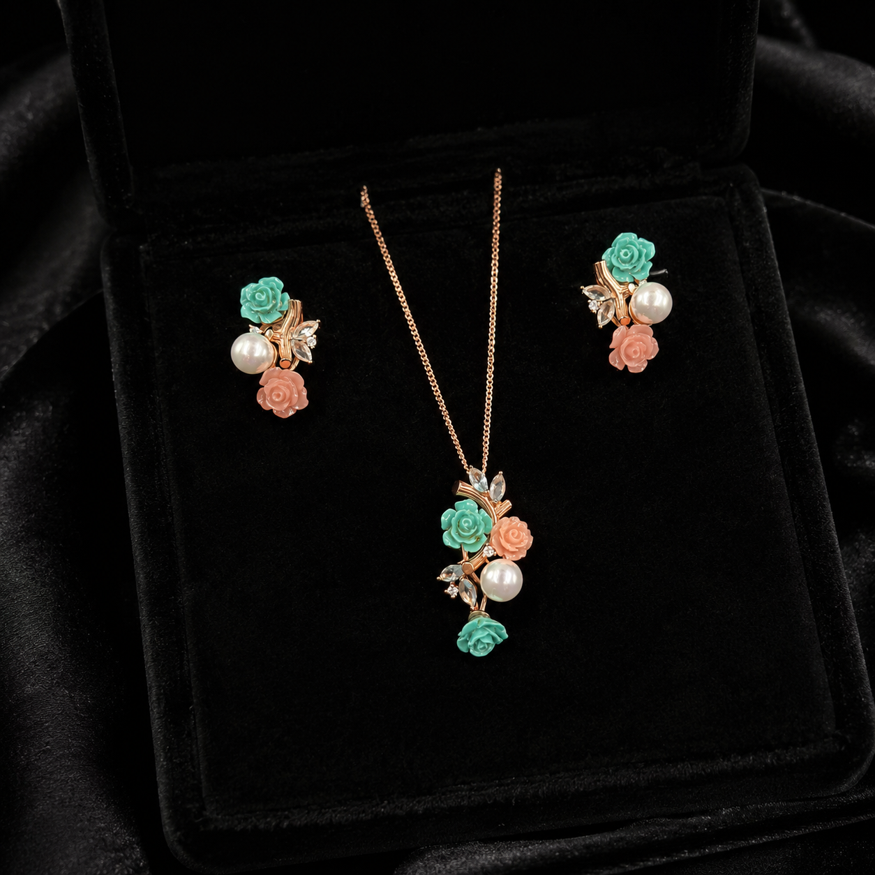 Blooming Pearl Garden Pendant Set