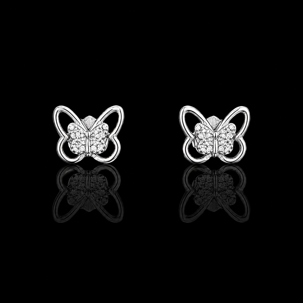 Flutter Glow Butterfly Studs