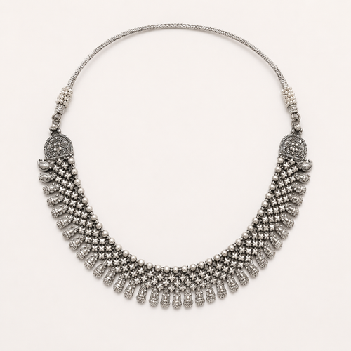Antique Flower Jaali Necklace