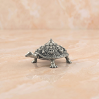 Silver Ashtalakshmi Tortoise Idol with Shri Yantra on top