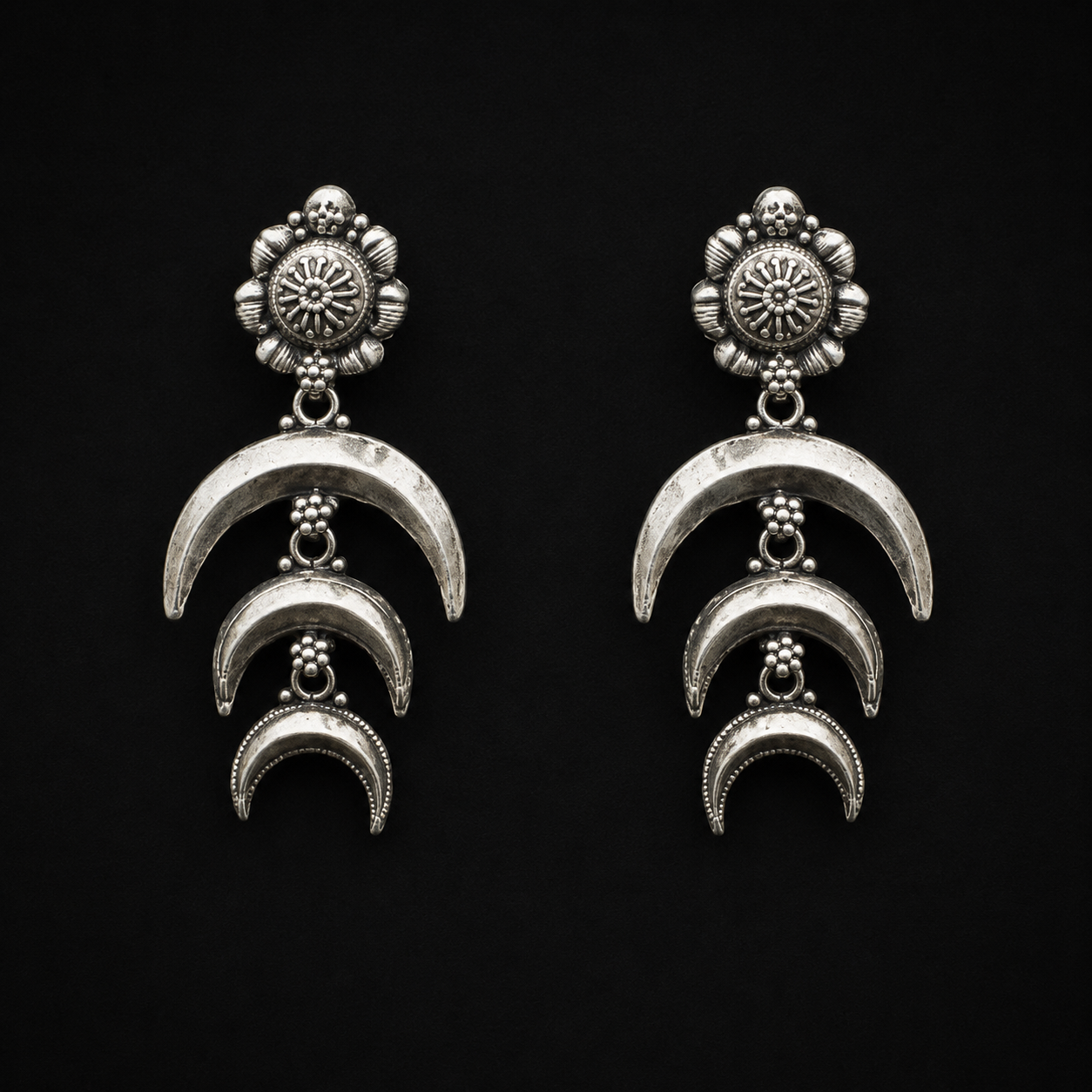 Triveni Moon Earrings