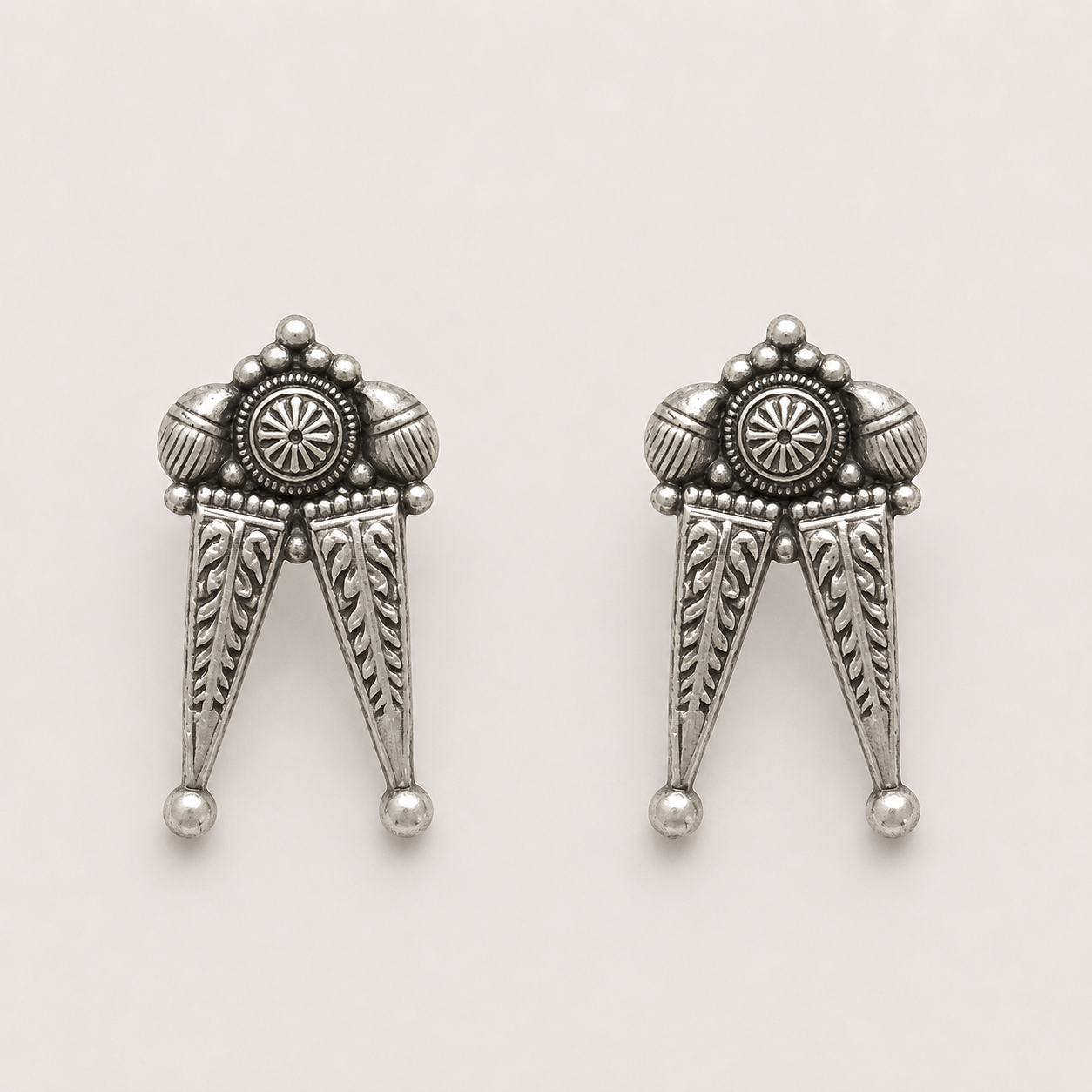 Silver Boho Ashtra Earrings