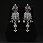 Ruhani Ruby Oxidised Danglers