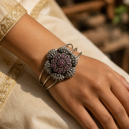 Varnika Ruby Bloom Bracelet