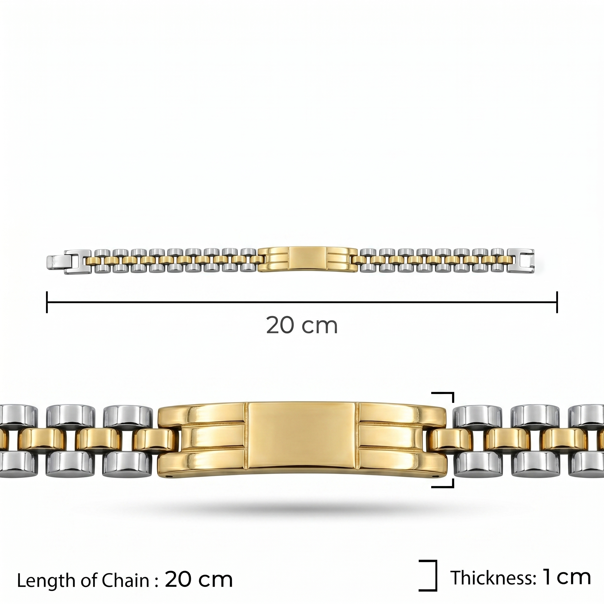 Silver Dualtone Prestige Bracelet