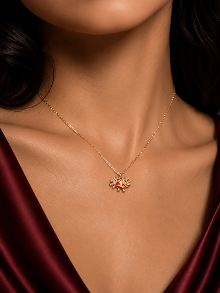 Happy Moo Pendant with Chain