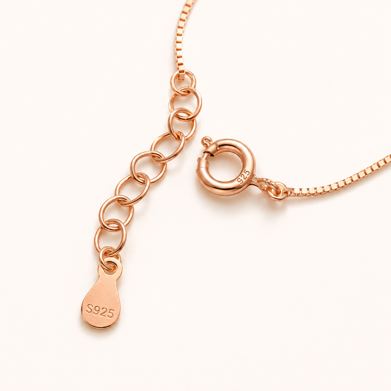 Rosé Bow Pendant with Chain