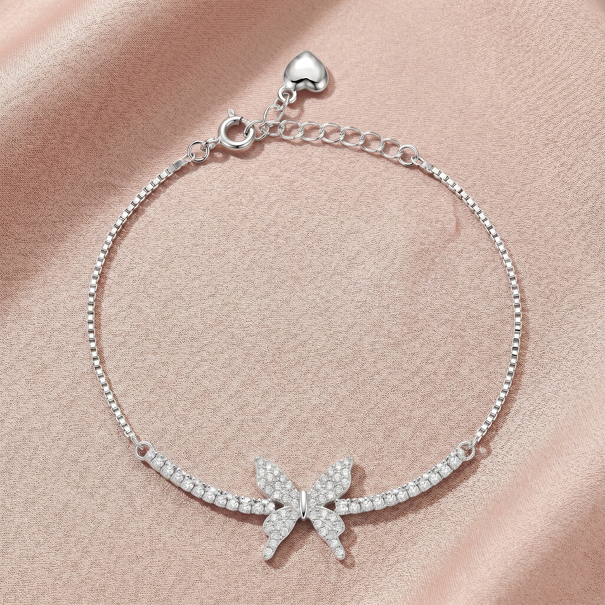 SIlver Spark Butterfly Bracelet