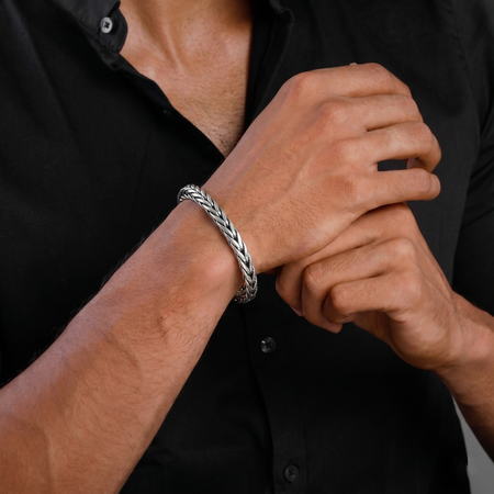 Silver Oxidised Dhurandhar Bracelet