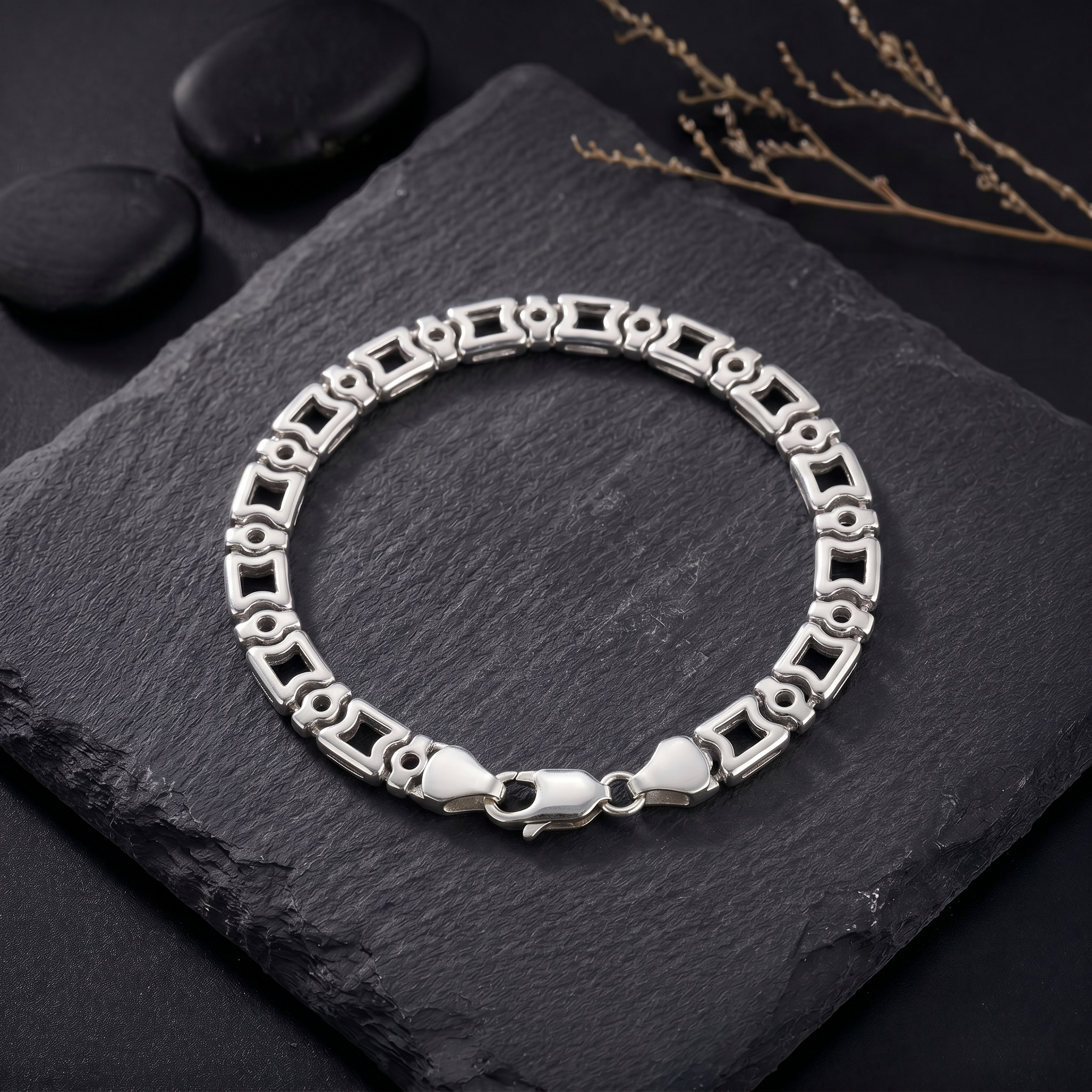 Silver Auron Link Bracelet