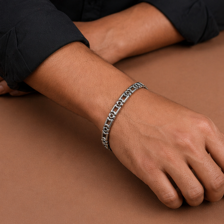 Silver Auron Link Bracelet