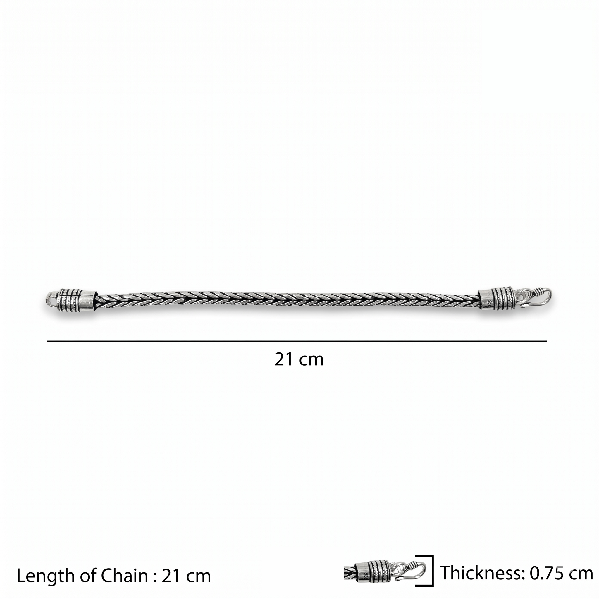Silver Foxtail Chain Bracelet