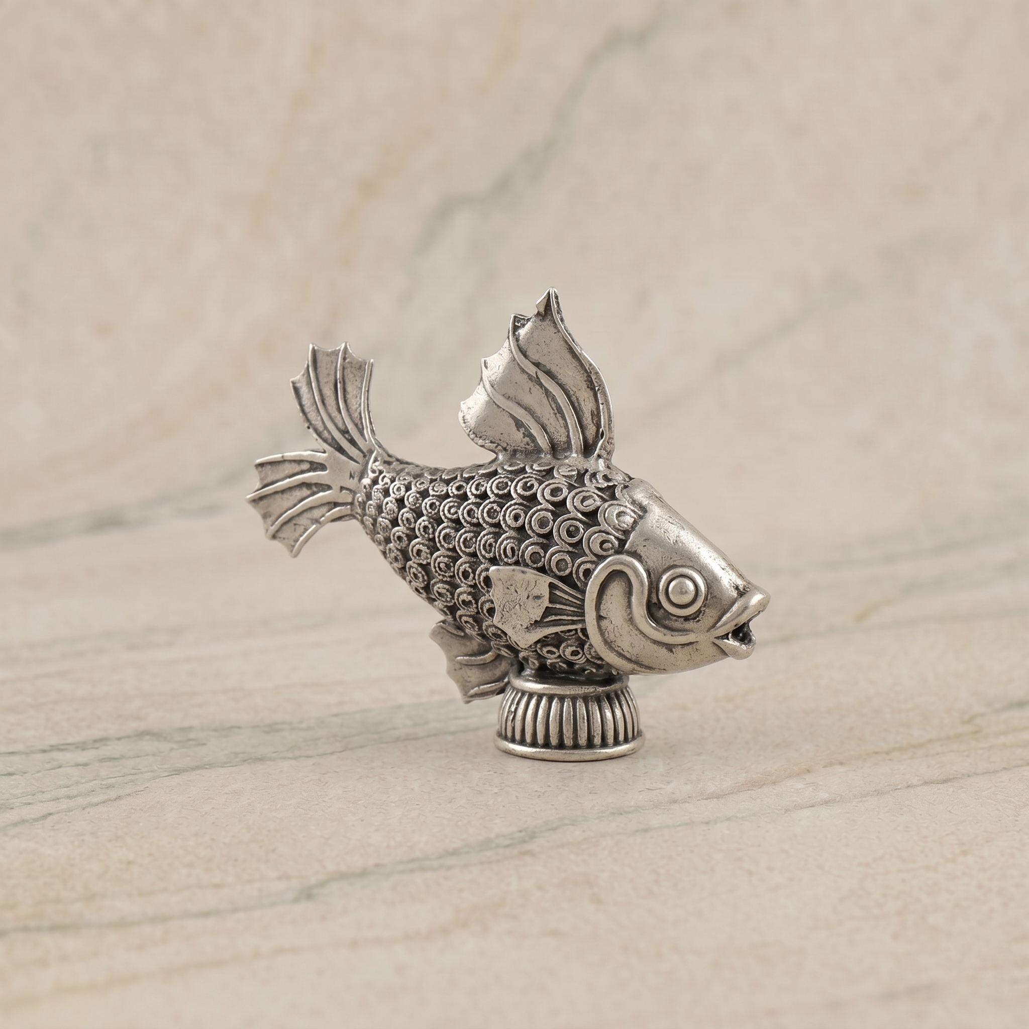 Matsya Lakshmi Silver Idol
