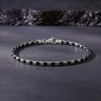 Silver Geometric Eclipse Bracelet