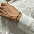 Silver Geometric Eclipse Bracelet