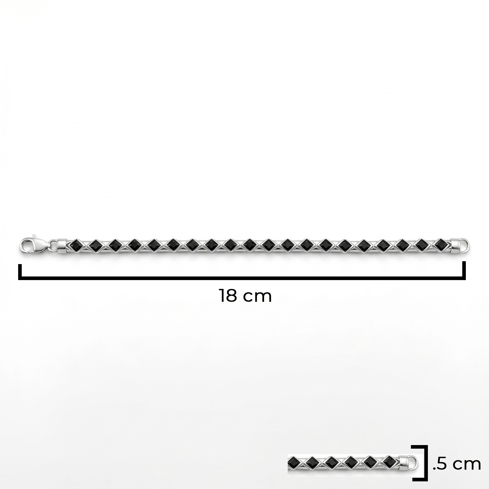 Silver Geometric Eclipse Bracelet
