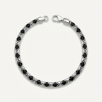 Silver Geometric Eclipse Bracelet