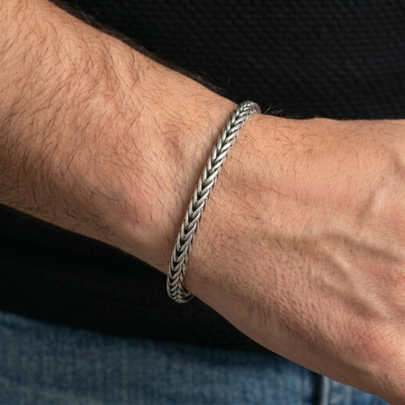 Sliver Sleak Foxtail Bracelet