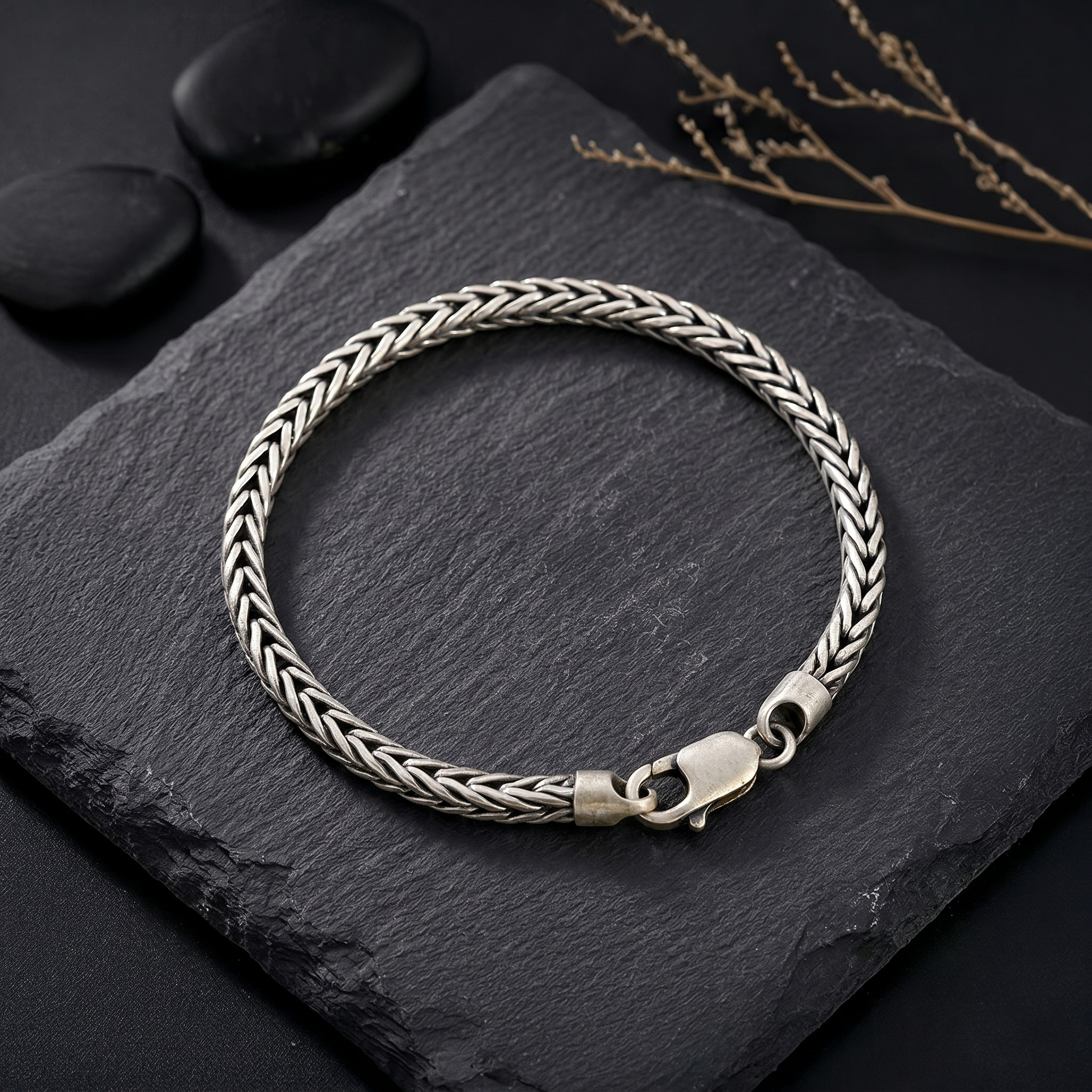 Slver Sleak Foxtail Bracelet