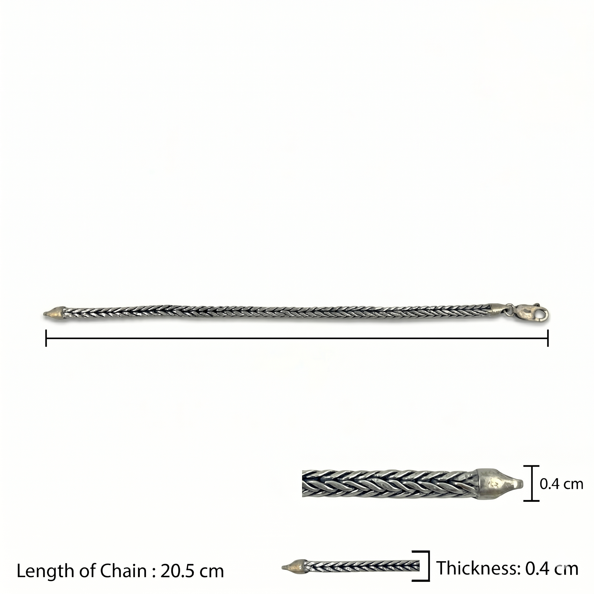 Slver Sleak Foxtail Bracelet