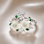 Pearl Blossom Garden Ring - Size 8