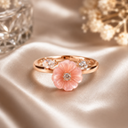 Blush Petal Grace Ring - Size 6