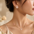 Minimal Blossom Garden Set with Earrings
