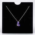 Violet Flutter Pendant With Chain