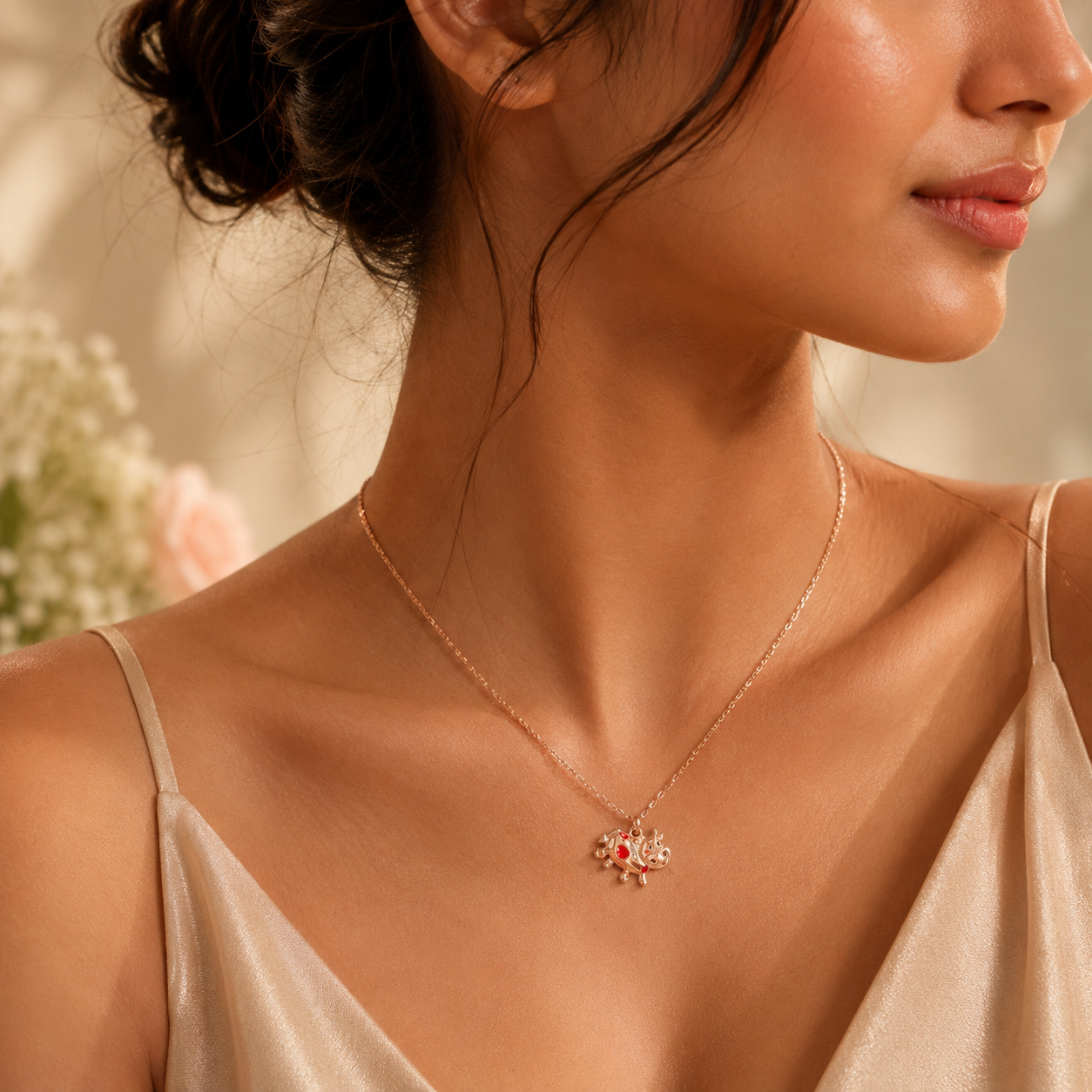 Happy Moo Pendant with Chain