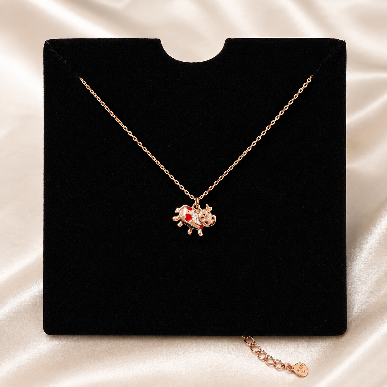 Happy Moo Pendant with Chain
