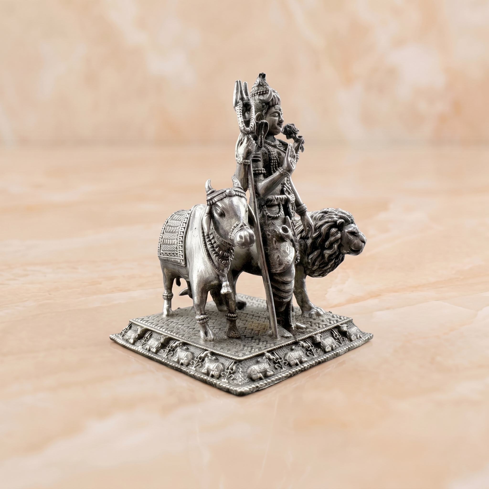 Silver Ardhanarishvara Divine Grace Idol