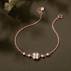 Silver Star Rose Bracelet