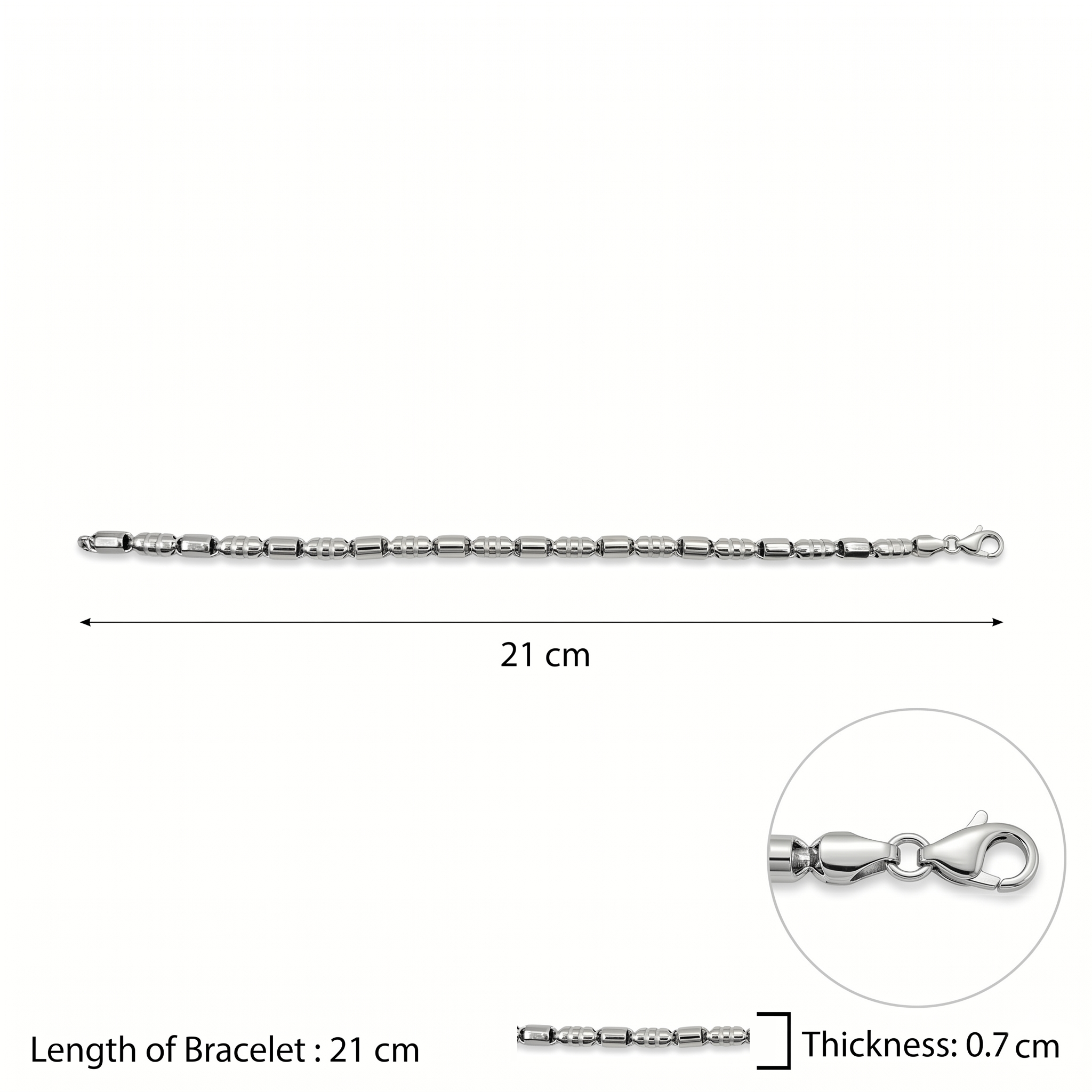 Silver Nova Bead Bracelet