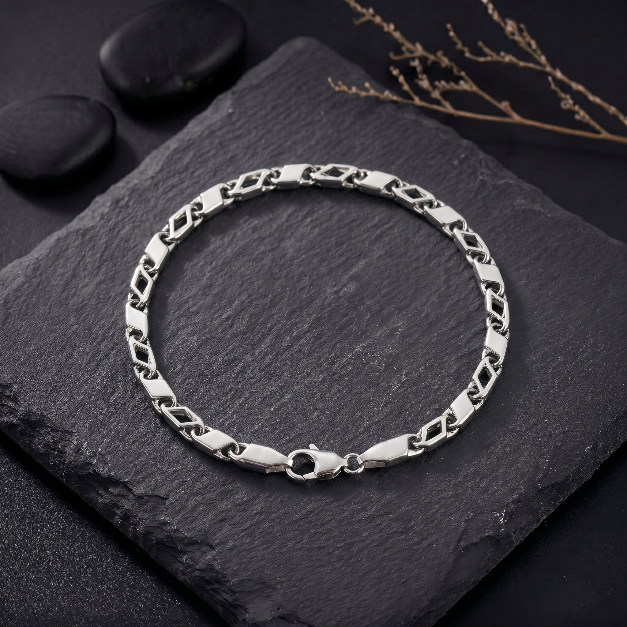 Silver Titan Link Silver Bracelet