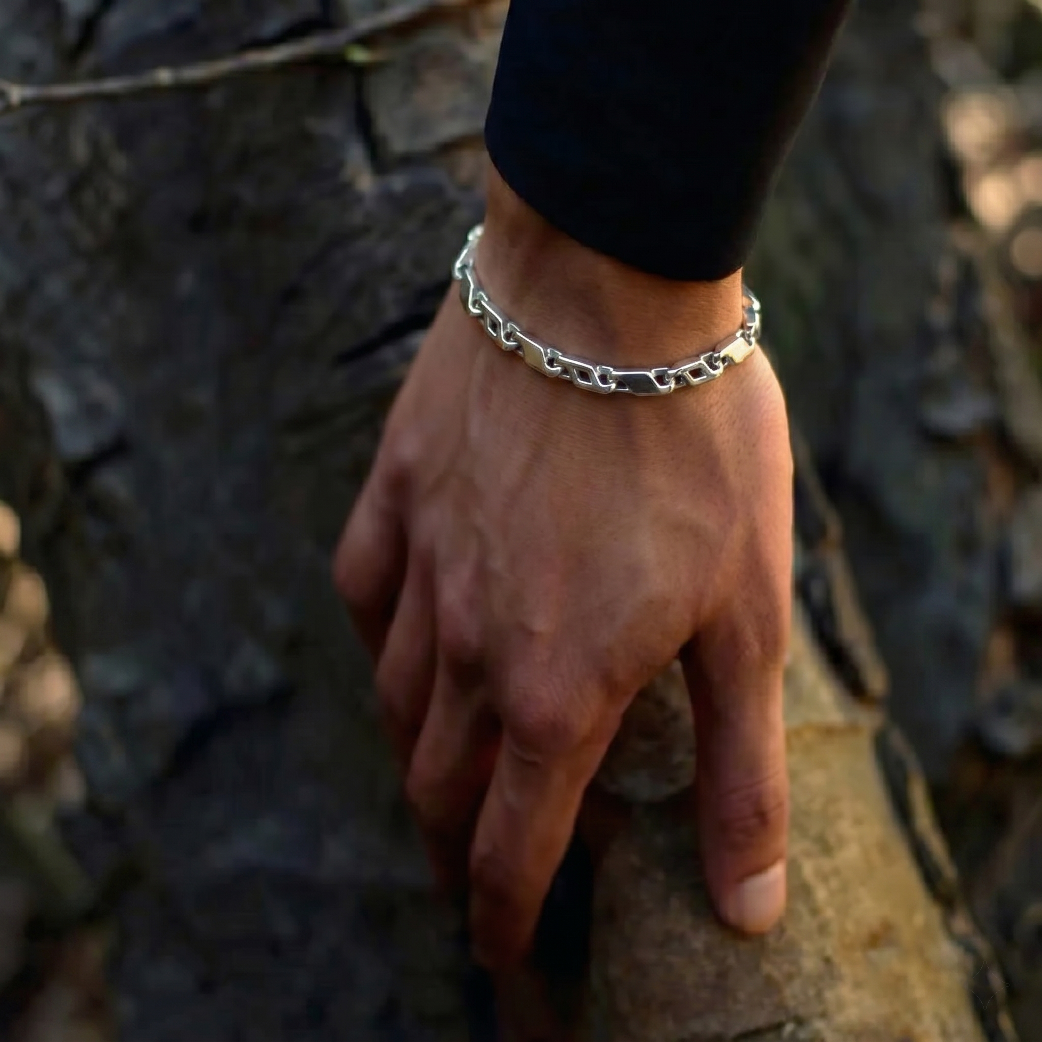 Silver Titan Link Silver Bracelet