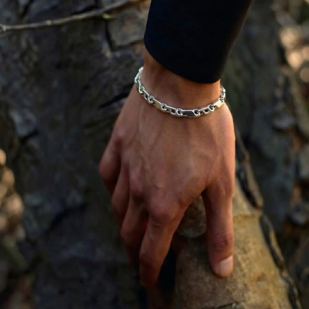 Silver Titan Link Silver Bracelet