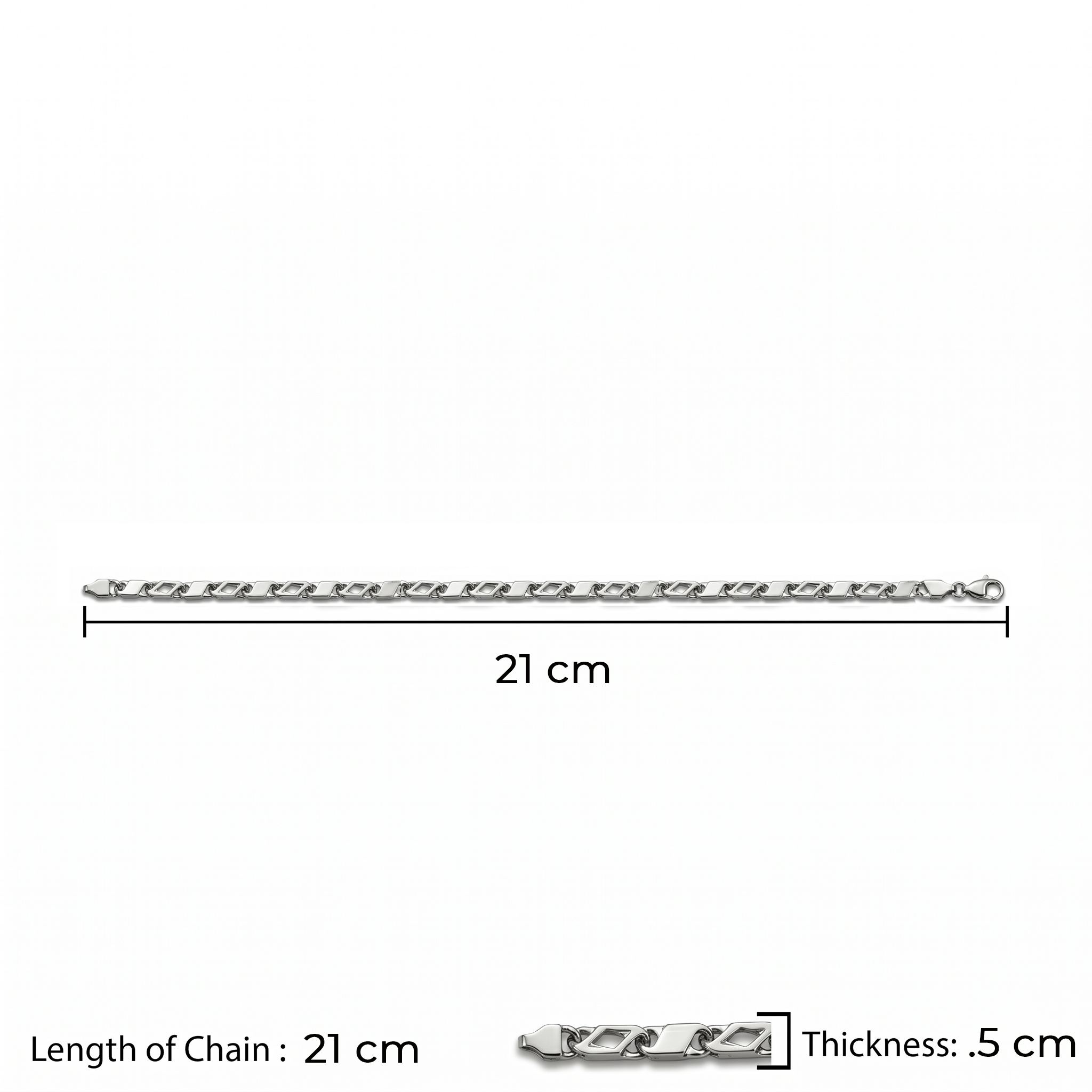 Silver Titan Link Silver Bracelet