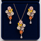 Fleur de Lumière Pendant & Earrings Set