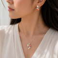 Rosé Jardin Pendant & Earrings Set