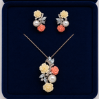 Rosé Jardin Pendant & Earrings Set