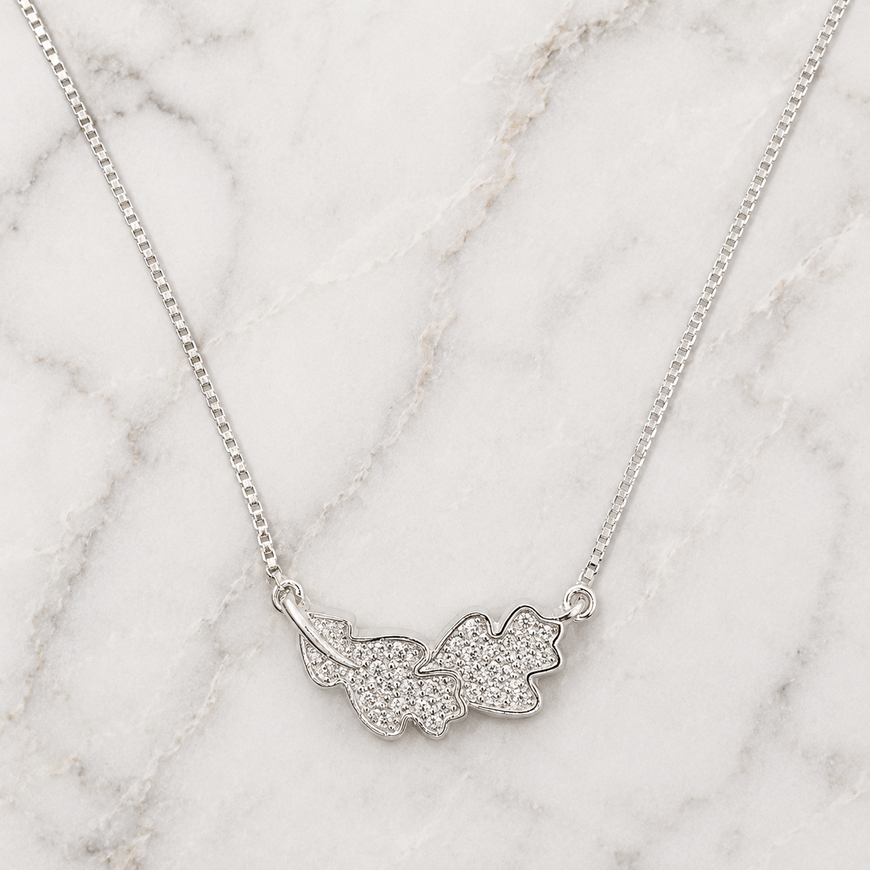 Sylvan Leaf Pendant with Chain