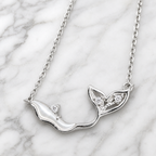 Nerida Whale Tail Pendant with Chain