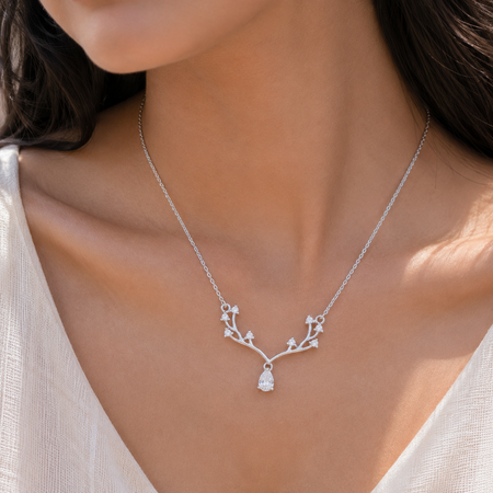 Aurora Antler Pendant with Chain